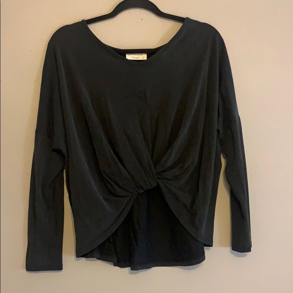 Black Twist Bottom Top